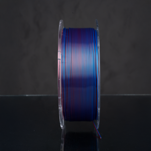 PLA Silk Filament Two Colors: Blue and Red - Image 4